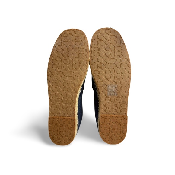 Coach Denim Logo Espadrilles Size 12D NIB Summer Slip Ons - Picture 9 of 11
